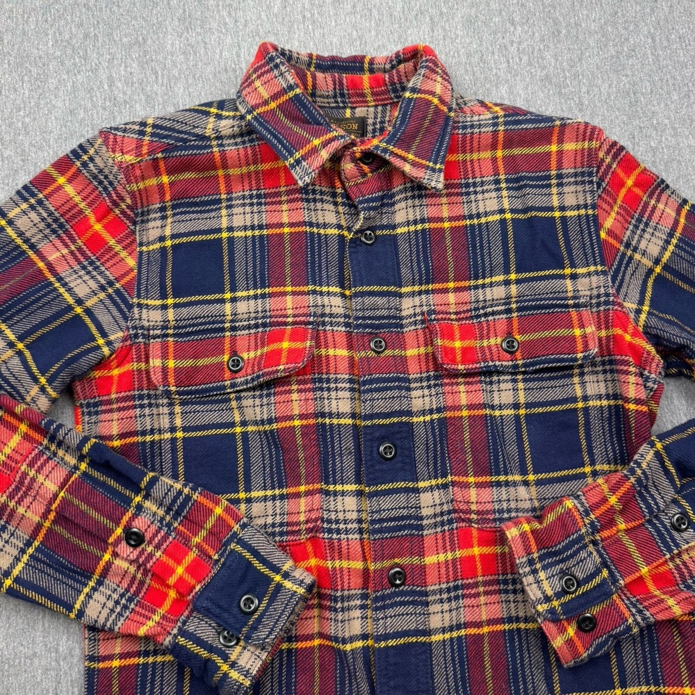C.C. Filson Flannel Shirt Men's XS Button Down Long Sleeve Red Plaid Chore Work